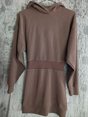 Maniere De Voir Hooded Sweater Dress